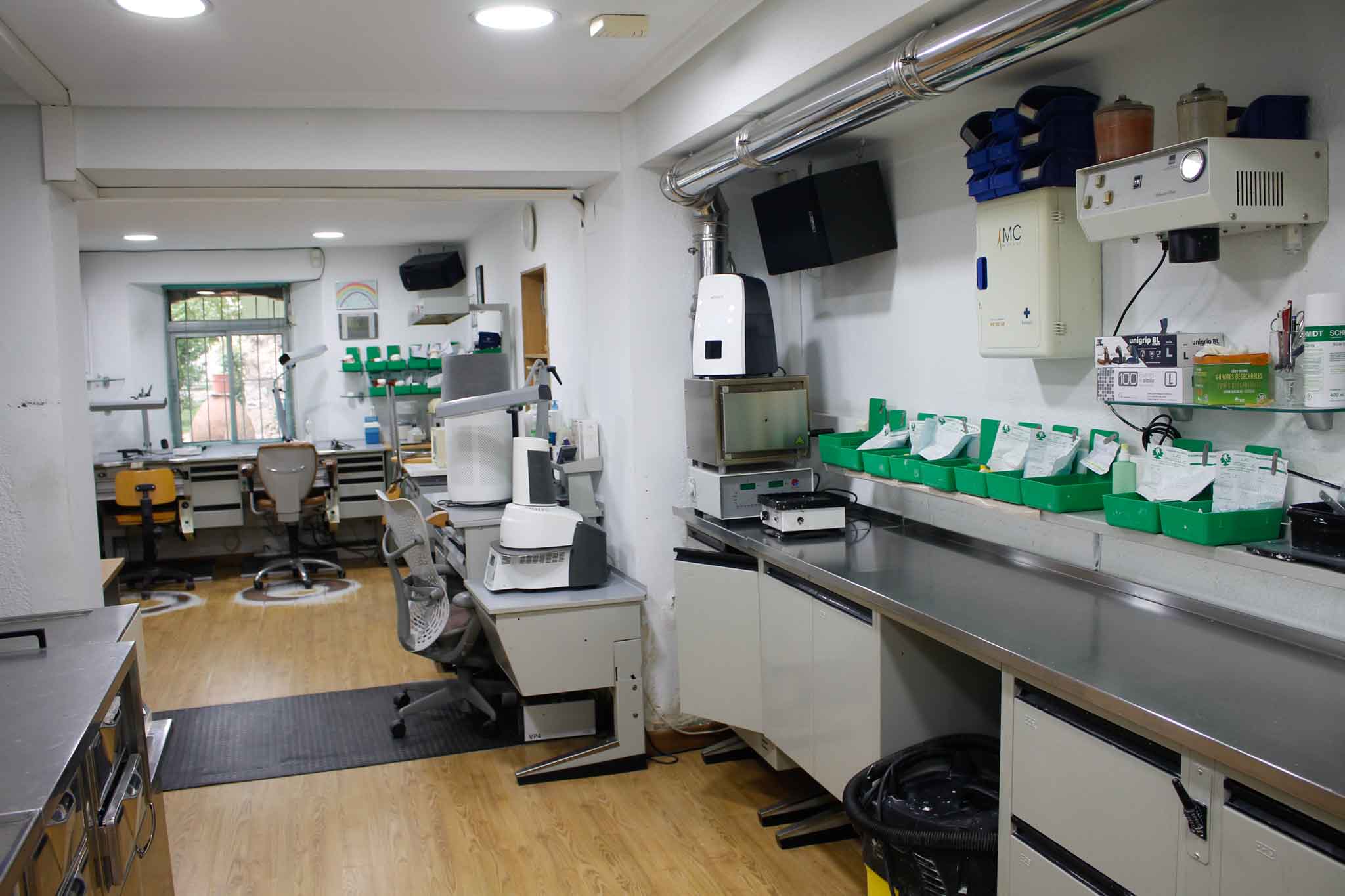 Zona de trabajo del laboratorio.